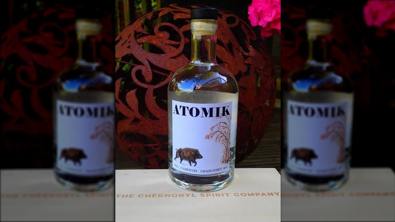 Bottle of ATOMIK Apple Spirit