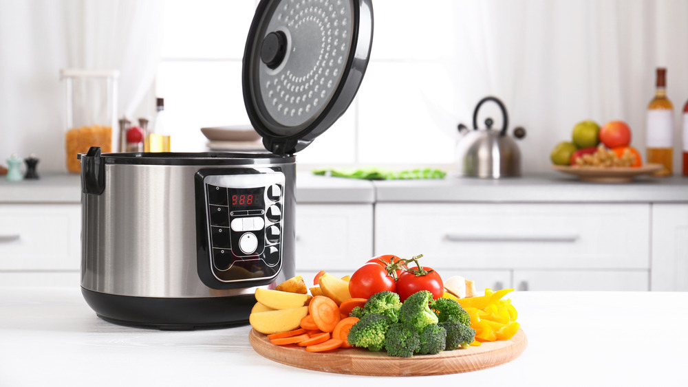 A generic photo of a cooker with vegetables