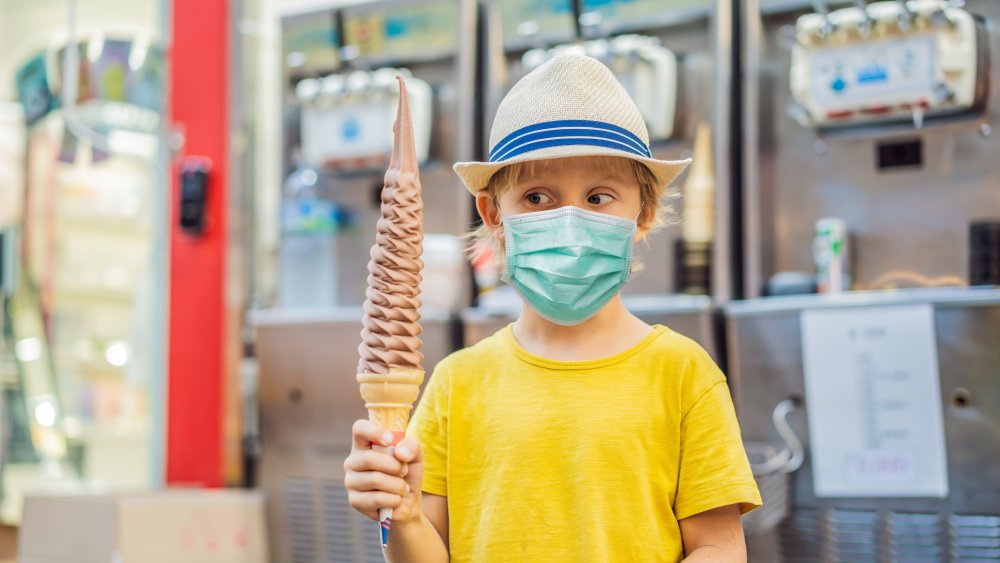 boy with ice cream cone