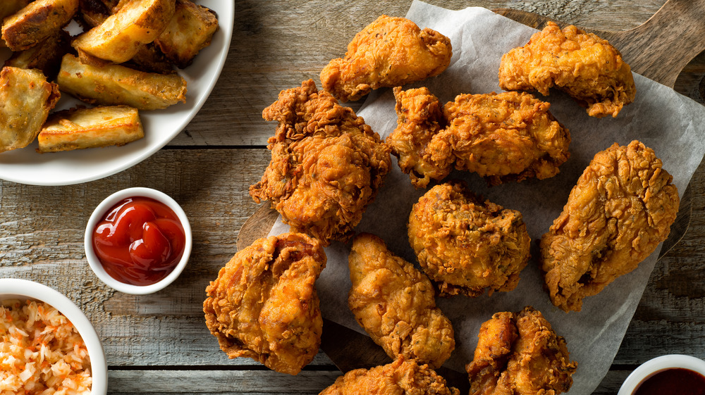 Fried chicken and French fries