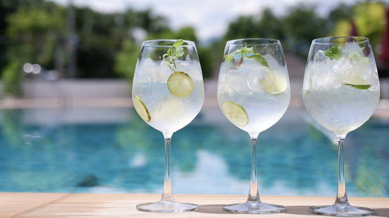 Gin and tonic by the pool