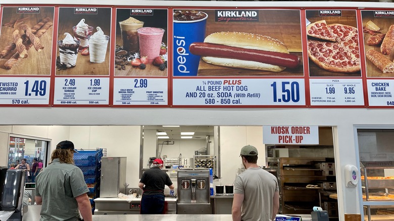 Customers at Costco's food court