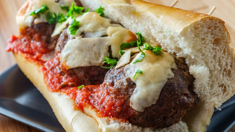 Meatball parmesan hero  