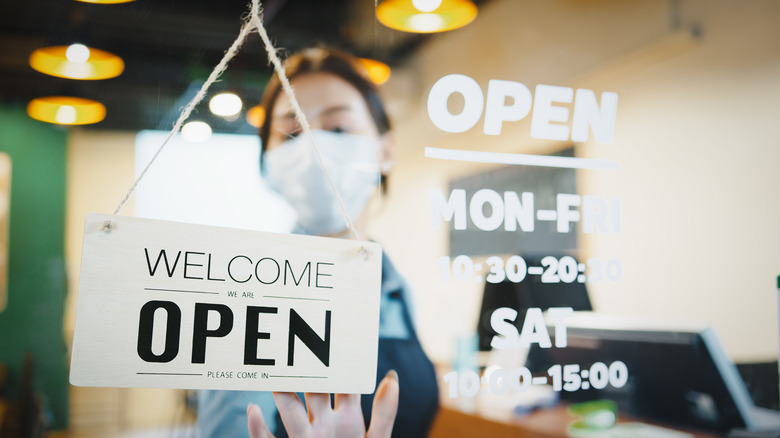 open sign at restaurant