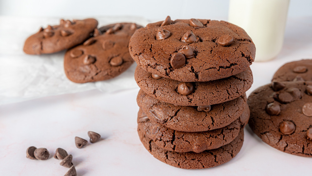 rich double chocolate chip cookies