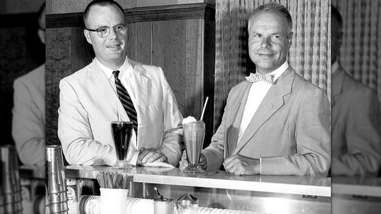 Curtis and Prestley Blake at Friendly's ice cream counter