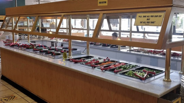 Salad bar at Ponderosa Steakhouse