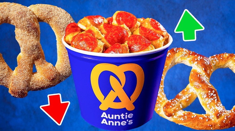 Auntie Anne's products with arrows composite