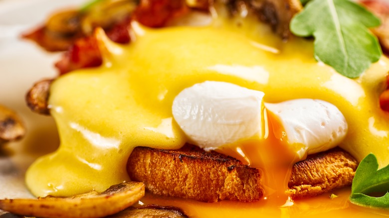 eggs benedict with hollandaise sauce