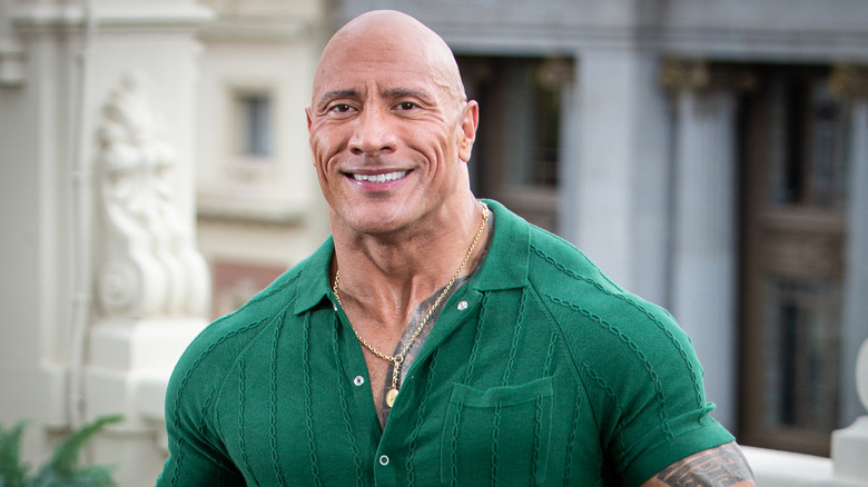 The Rock smiling