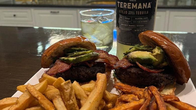 Burgers, fries, and tequila