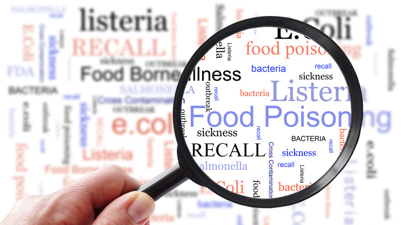 food poisoning word cloud