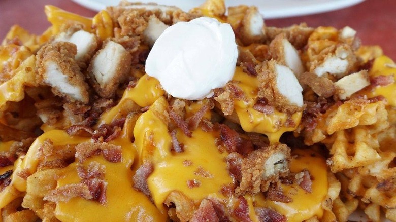 loaded waffle fries