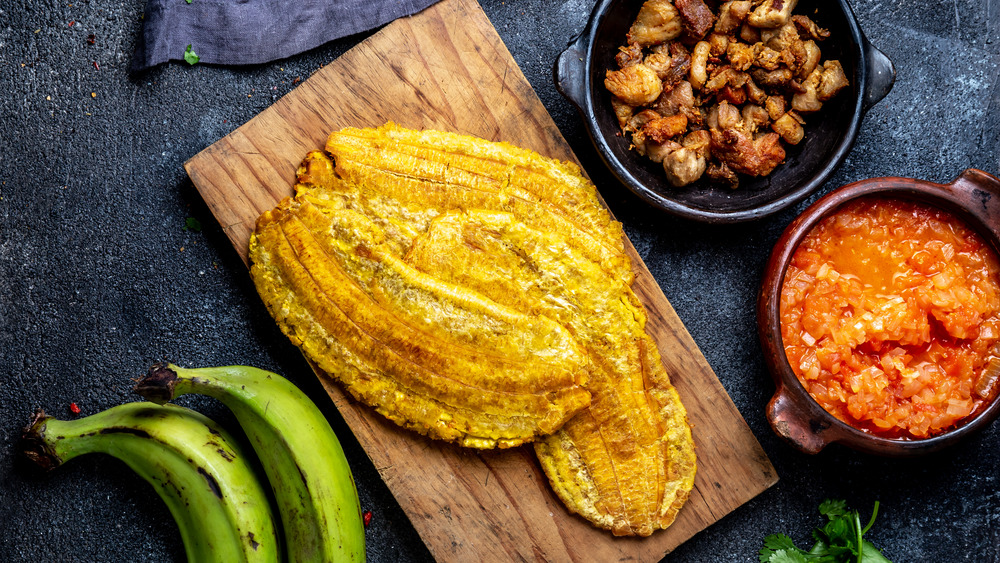 Fried, flatten plantains