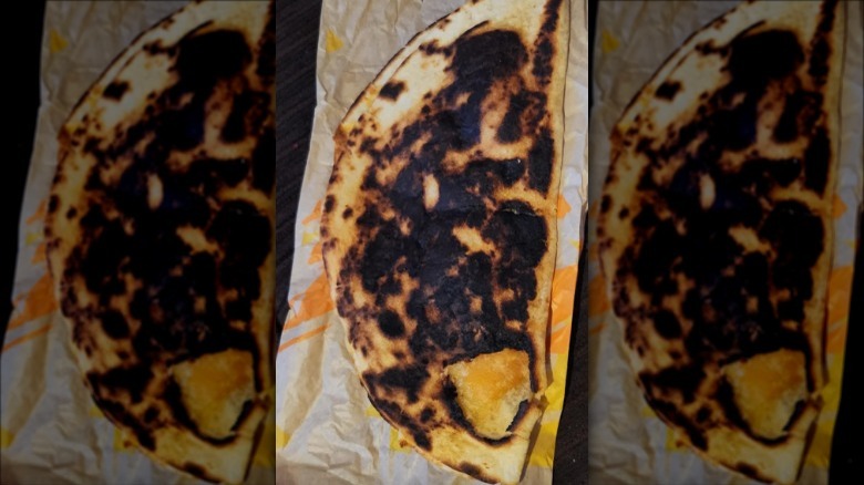 burnt taco bell quesadilla