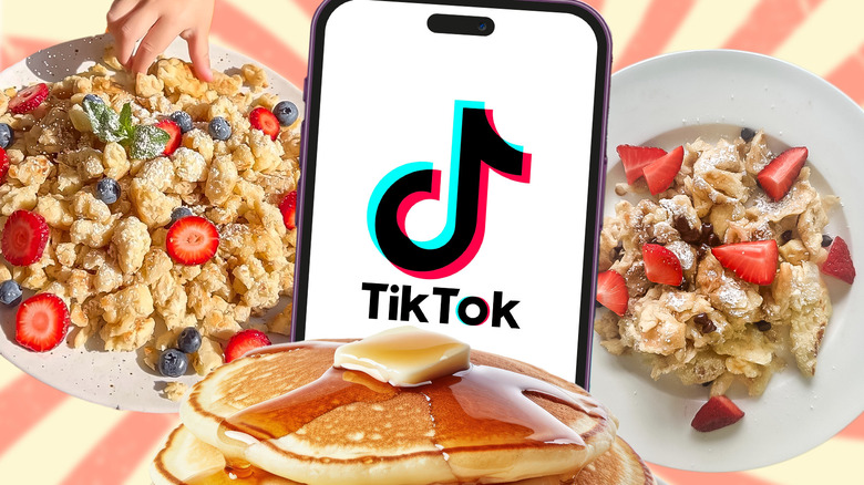 Pancakes with TikTok app