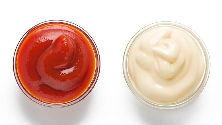 Ketchup and mayonnaise