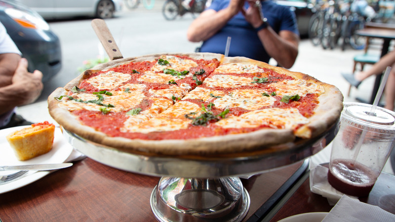 margherita pizza at restaurant 