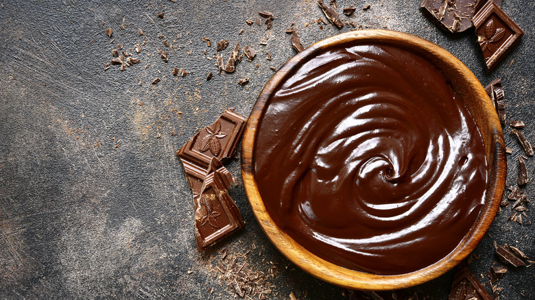 Ganache in a bowl