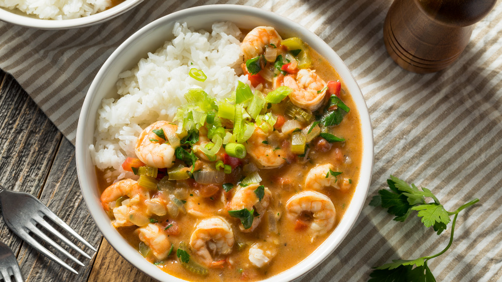 Shrimp etouffee with rice