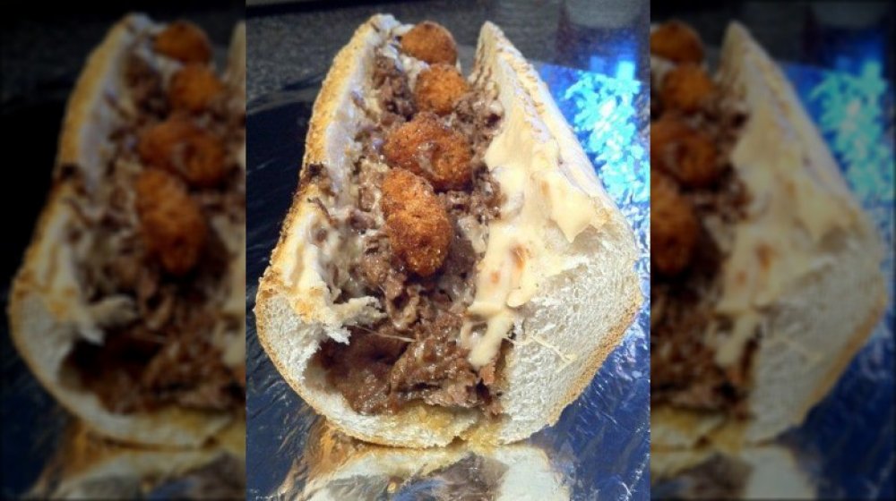 Garlic bomb cheesesteak