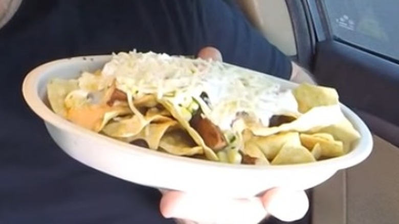 Guy with Chipotle nachos