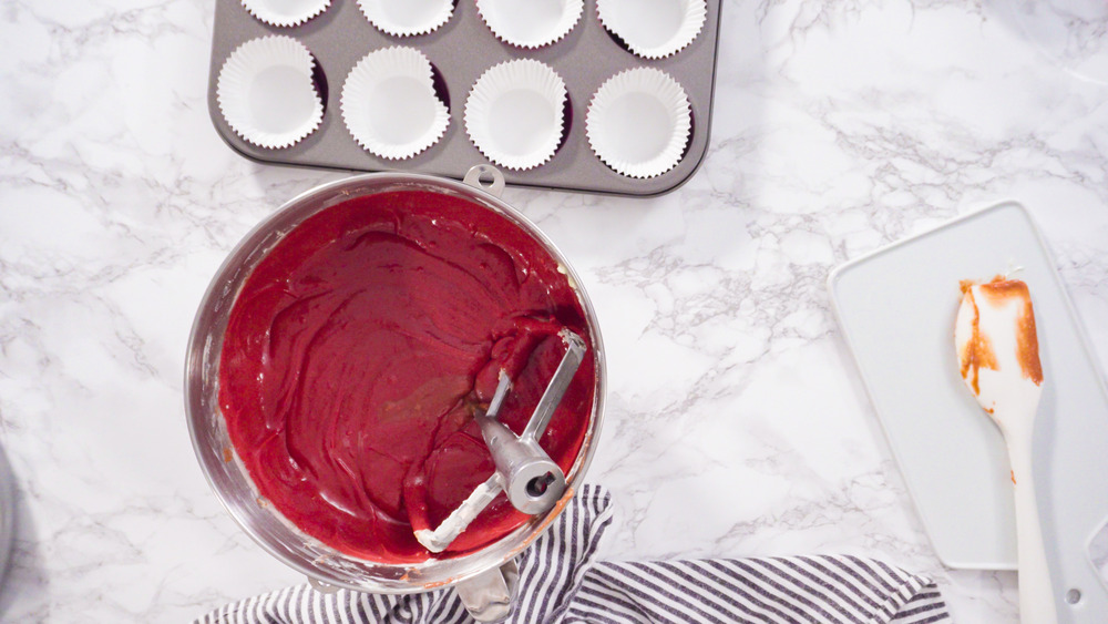 Red velvet cake batter