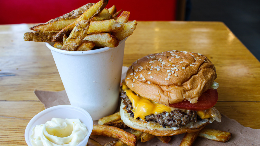 Five Guys burger and fries