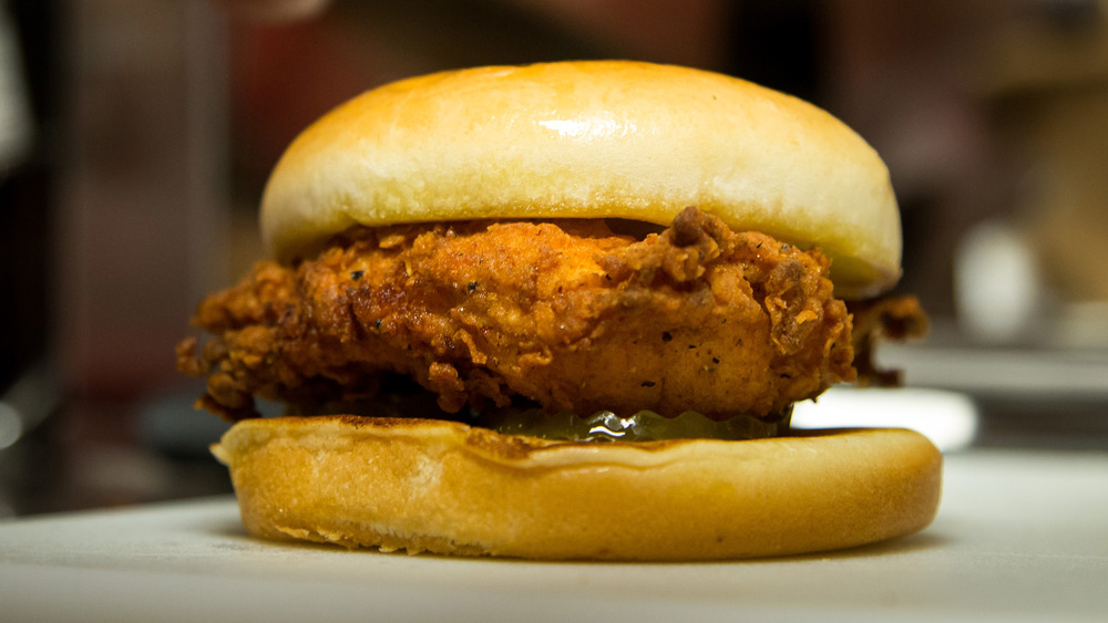 A simple fried chicken sandwich