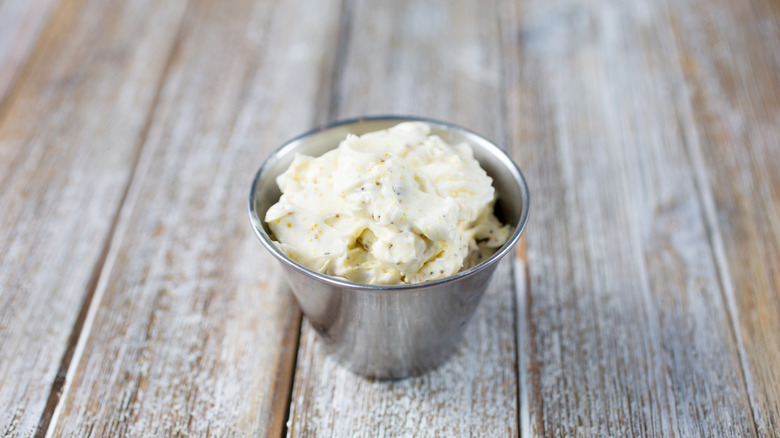 whipped butter in bowl