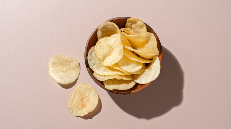 Bowl of potato chips