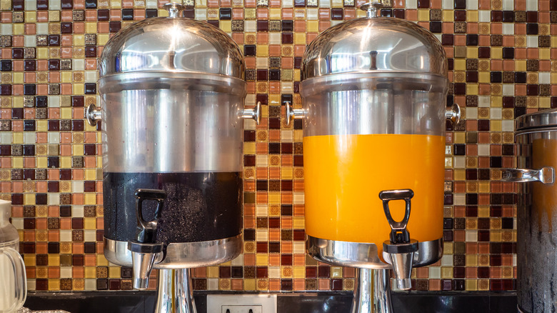 Two restaurant drink dispensers