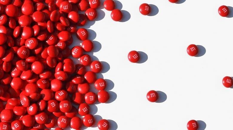 m and ms red