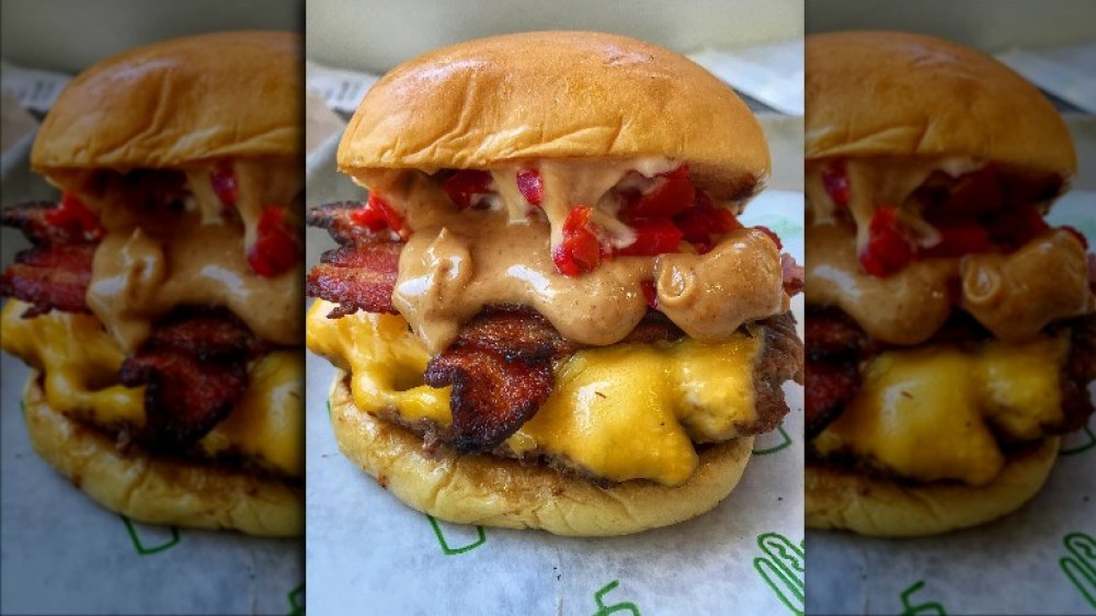 peanut butter and bacon shackburger at Shake Shack