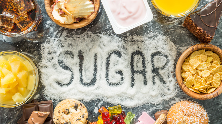 Foods with sugar in them