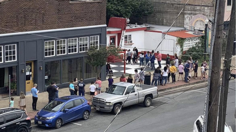 Line at Confections Bakery