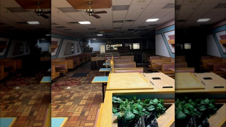 interior of closed Burger King