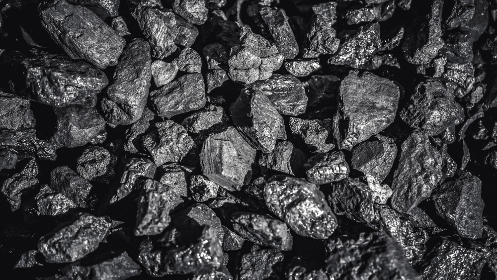 Heaps of coal