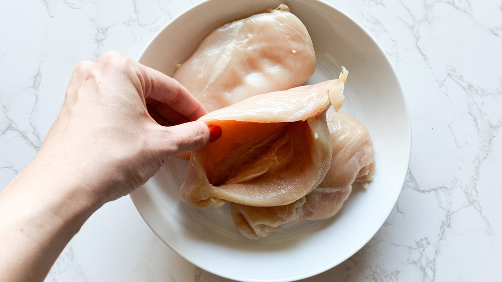 chicken kiev chicken prep