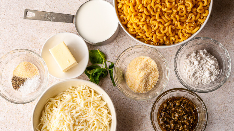 ingredients for macaroni and cheese