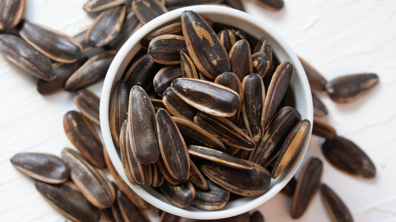 Small bowl of sunflower seeds