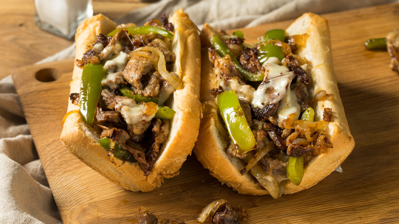 Philly cheesesteak sandwich