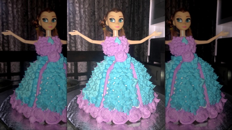 Doll cake with a big dress