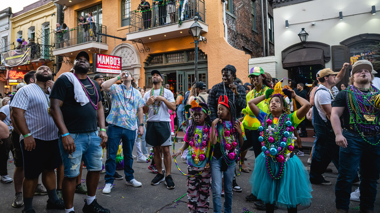 Crowds at Mardi Gras