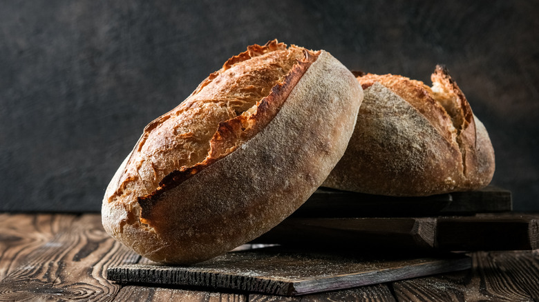 Fresh homemade sourdough bread 