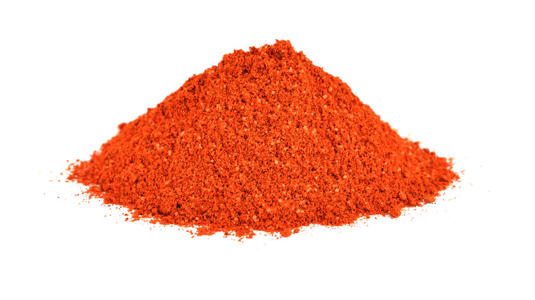 Shawarma spices on a white background