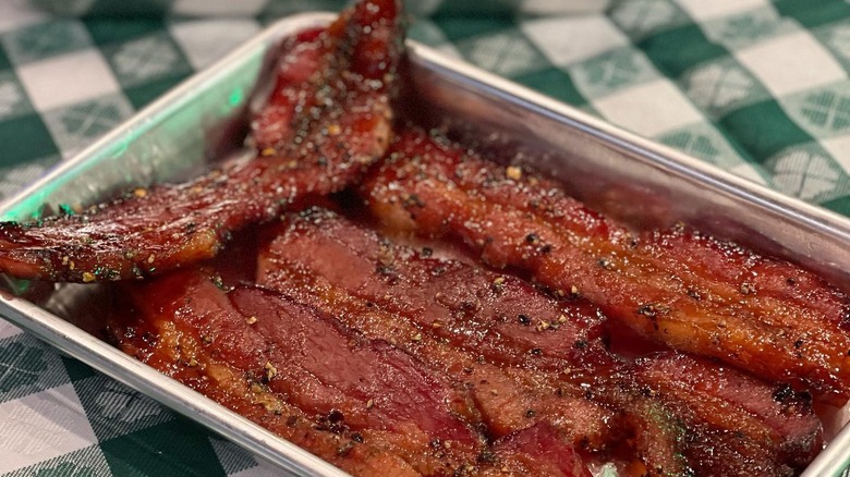 Plate of Billionaire's Bacon