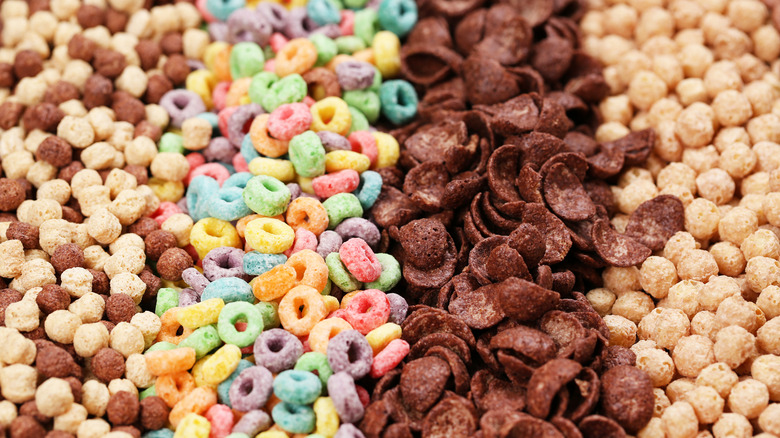 Various breakfast cereals