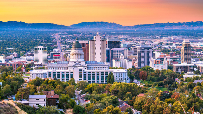 Aerial view of Salt Lake City