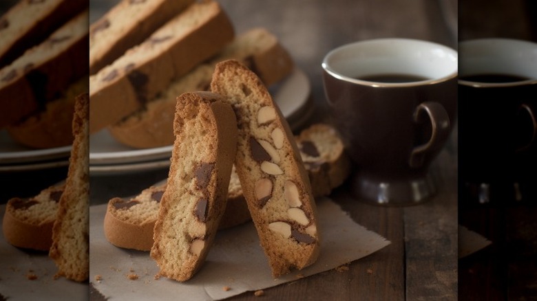 Biscotti with coffee